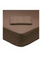 Das Home 1004 Super-Double Fitted Sheet 160x200+35cm Coffee Brown