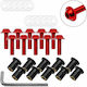 Motorcycle Fairing Bolts M4 20mm Length Red 10 Quantity Hw-0187