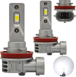 LED Bulb H9 12-24V Canbus CSP White Strong 2 Pieces New