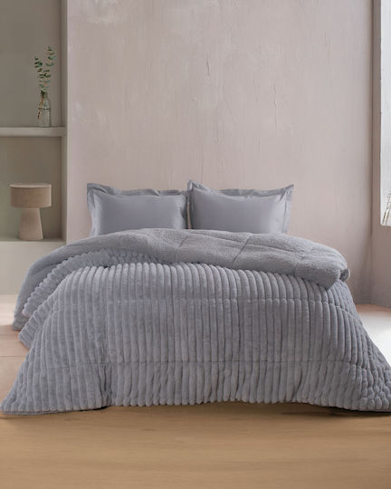 Rythmos Duvet Cover Queen 220x240cm Butter Light Grey 810 GSMGsm