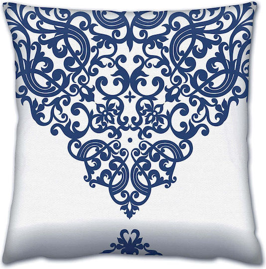 Aberto Design Μαξιλάρι Καναπέ White-blue 43x43εκ.