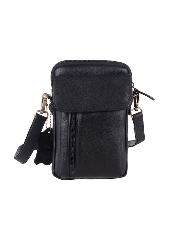 Leather Men's Bag Shoulder / Crossbody Black