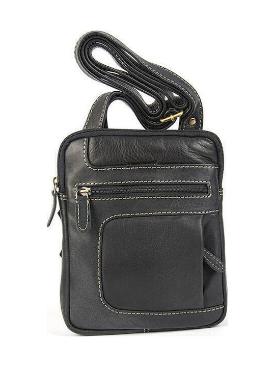 Leather Men's Bag Shoulder / Crossbody Black