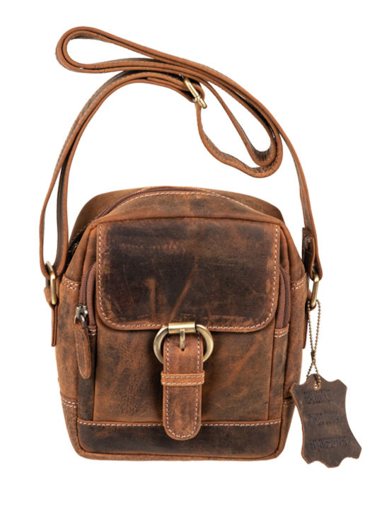 Leather Men's Bag Shoulder / Crossbody Tabac Brown