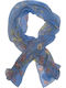 Gift-Me Women's Silk Scarf Blue