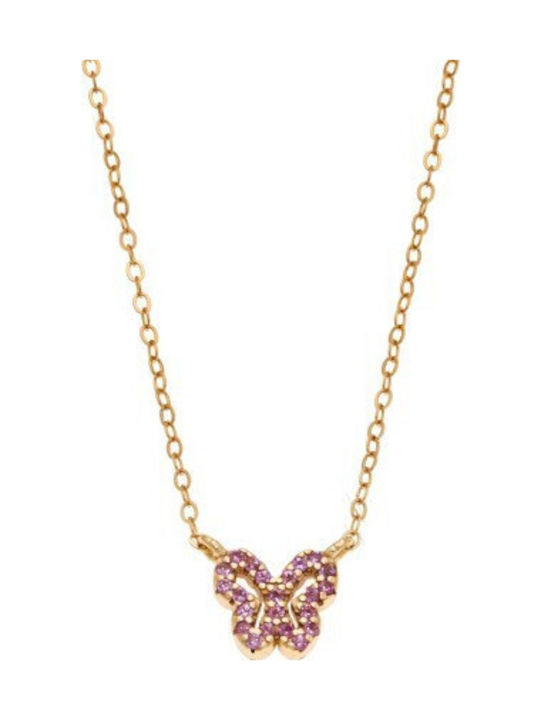 Senza Double Necklace with Butterfly Design mad...