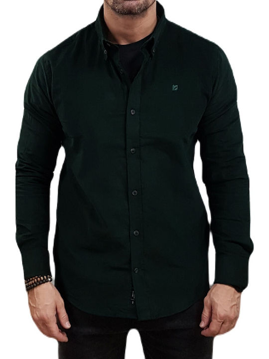 Rebase Long-sleeved Corduroy Shirt Dk Green