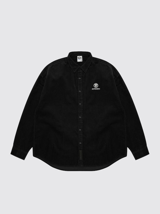 Aape By A Bathing Ape Κοτλέ Πουκάμισο Regular Fit Black Aape By A Bathing Ape Κοτλέ Πουκάμισο Regular Fit Black