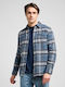 Long Sleeve Overshirt In Wide Line Checked Checked