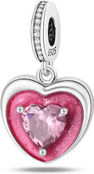Charm Compatible Pandora Bracelet "double Heart" Model Charm Compatible Pandora Bracelet "double Heart" Model