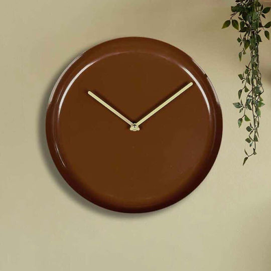 Wallity Wanduhr Metallisch Braun Ø30cm