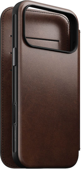 Nomad Wallet Piele / Silicon 2mm Maro (iPhone 17 Pro Max)
