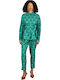 Damen Stoff Hose Green