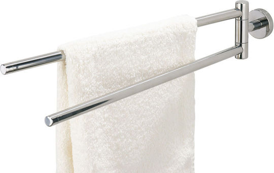 TIGER Double Wall-Mounted Bathroom Rail Inox Silver