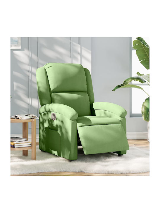 Fotoliu Relax cu Puf Catifelat Verde deschis 71...