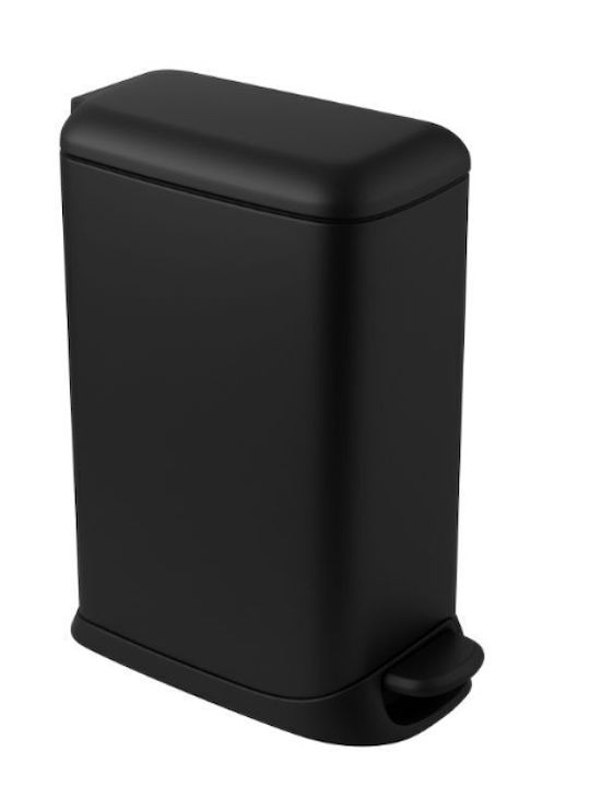 Vesta Inox Καλαθάκι Μπάνιου Soft Close 12lt Μαύρο