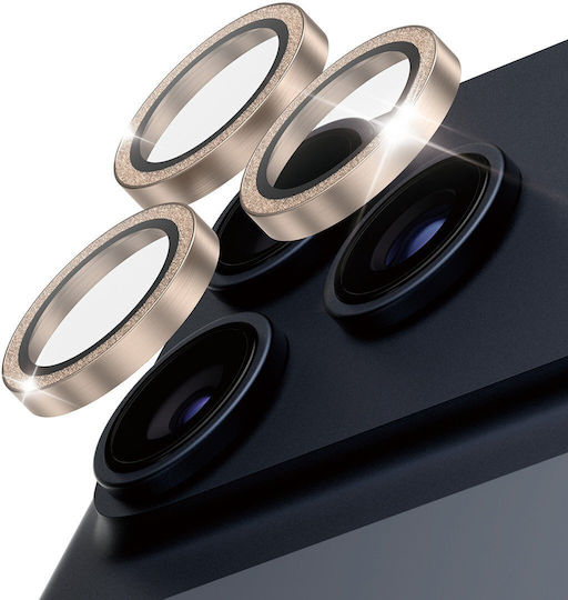 PanzerGlass Hoops Camera Protection Tempered Glass Gold for the iPhone 17 Pro, iPhone 17 Pro Max, iPhone 16 Pro PG38210