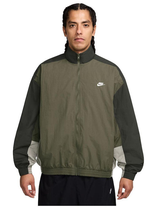 nike club sweatshirt khaki