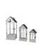 Dream House Wooden Lanterns Set White 3pcs