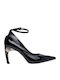 Leder Pumps Schwarz