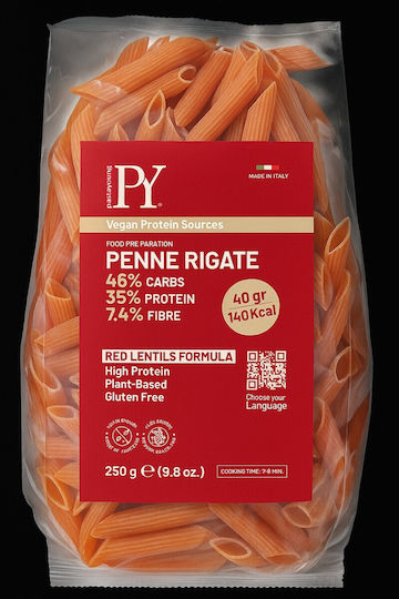 PastaYoung Rote Linsen (35% Protein) Penne Rigate - Πένες Ριγέ Κόκκινης Φακής (250g)