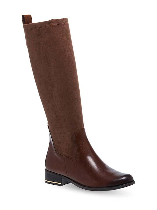 Caprice Leather Women's Boots Tabac Brown