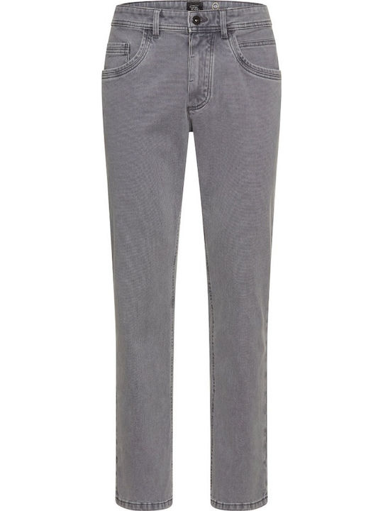 Men's Elastic Relaxed Fit Grey Trousers