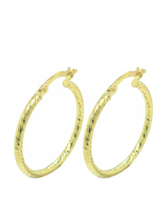 Mertzios.gr Earrings Hoops made of Gold 9K