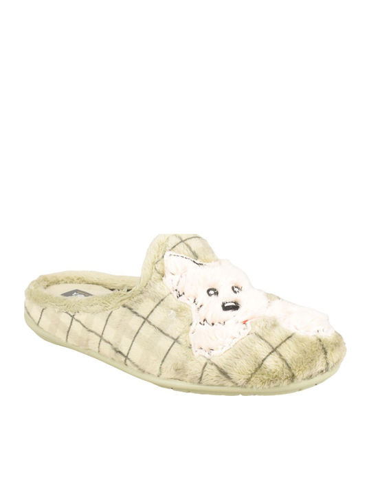 Yfantidis Winter Women's Slippers Green