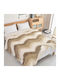 SpitiBazaar Blanket Velvet Queen 220x240cm Σκούρο Καφέ - Λευκό