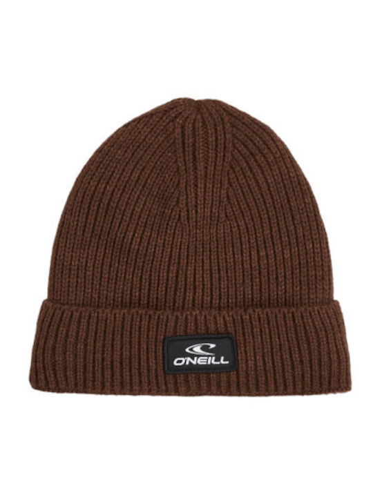 Beanie Unisex Fleece Beanie Knitted in Brown color