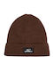 Beanie Unisex Fleece Beanie Knitted in Brown color