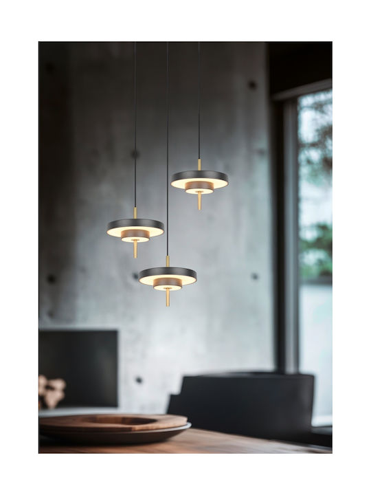 Trio Lighting Keaton Κρεμαστό Φωτιστικό Μαύρο