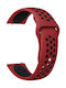 Silicone Two-Tone Strap Xiaomi Amazfit GTR 47mm Amazfit Pace Haylou Solar LS05 Red Black