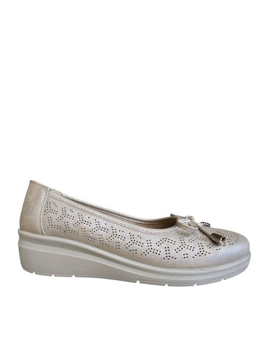 Nobrand Damen Ballerinas in Beige Farbe