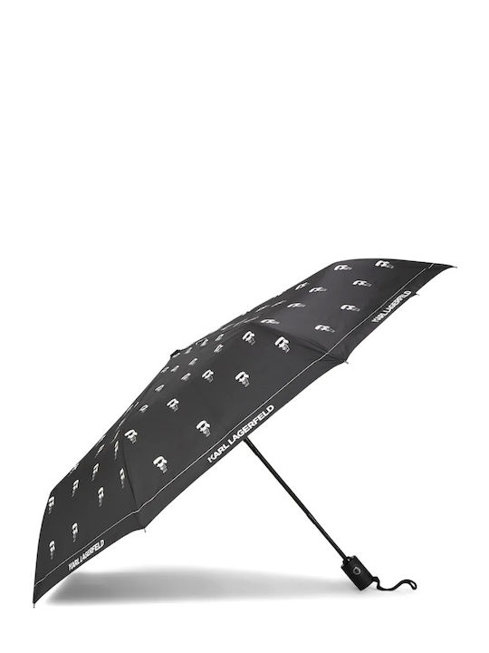 Karl Lagerfeld Чадър за Дъжд Компактен Черен