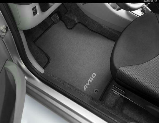 Toyota Genuine Velour Fabric Car Mats Set Toyota Aygo 2010-2013 520g 1 Driver 1 Passenger 2 Rear