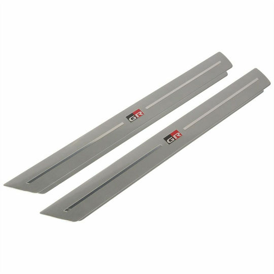 Toyota Genuine 2 Aluminum Door Sill Protectors Gr Gazoo Racing Yaris 20'-22' Driver Passenger