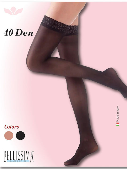 Women's High Socks 40 Den Μαύρη