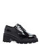 Women's Patent Leather Oxford Shoes Black