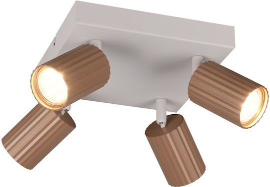 Trio Lighting Soka Σποτ σε Καφέ Χρώμα