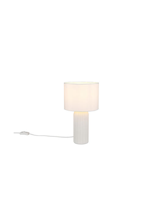 Trio Lighting Ceramică Lampă de masă cu Abajur Alb și Bază