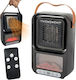 Fan Heater Room Floor Black 500W