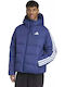 Essentials 3 Stripes Jacke Puffer Wasserdicht Blue