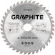 Graphite Δίσκος Κοπής Ξύλου με 40 Δόντια 210mm