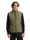 Vestă Puffer Fără Mâneci Impermeabilă și cu Protecție Împotriva Vântului Verde Olive