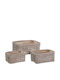 Koopman Set of Decorative Baskets Straw Beige 3pcs