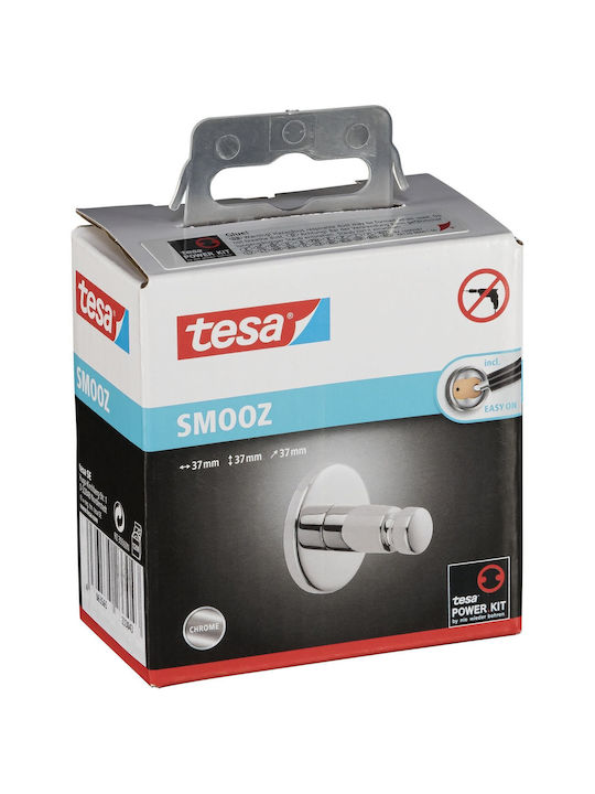 Tesa Άγκιστρο Μπάνιου Μονό με Βίδες Ασημί