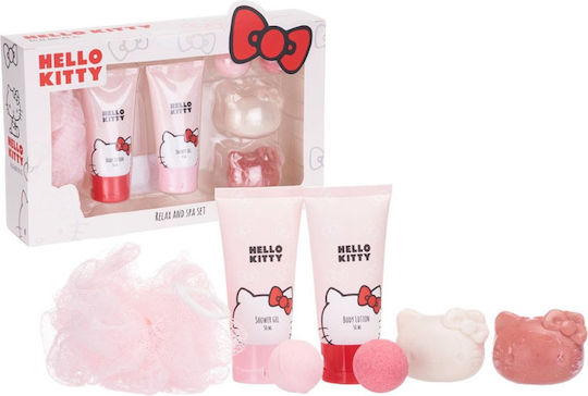 Hello Kitty Relax & Spa Set Hautpflegeset für Reinigung Körperreinigung & Aufhellung 7Stück