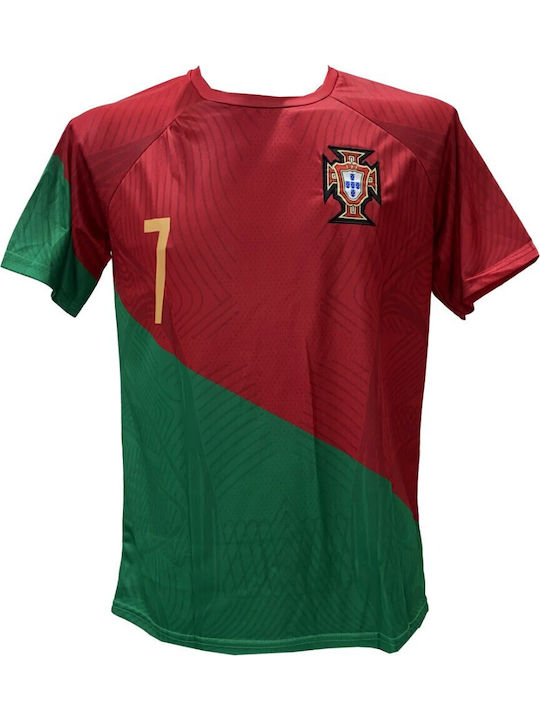 Men's Football Jersey Portugal National Team Ronaldo Red Green 40227-03